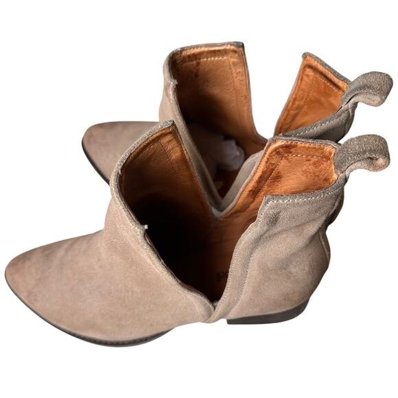 Jeffrey Campbell Muskrat Lo Caramel Suede Booties Women Sz 8 Boho Festival Rodeo - Picture 12 of 16